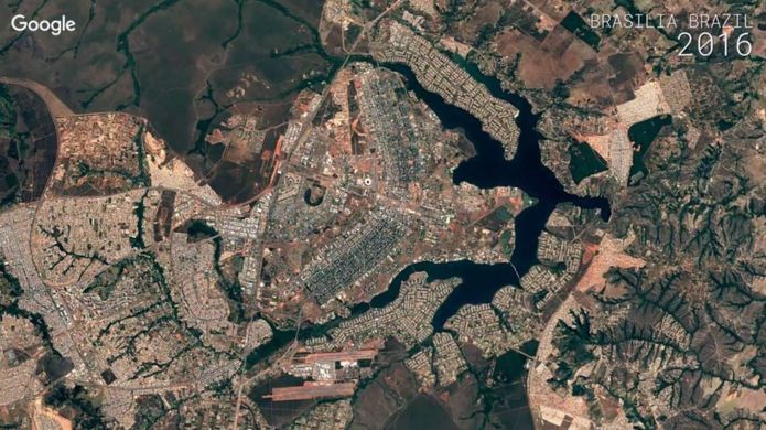 Brasília nas imagens de satélite