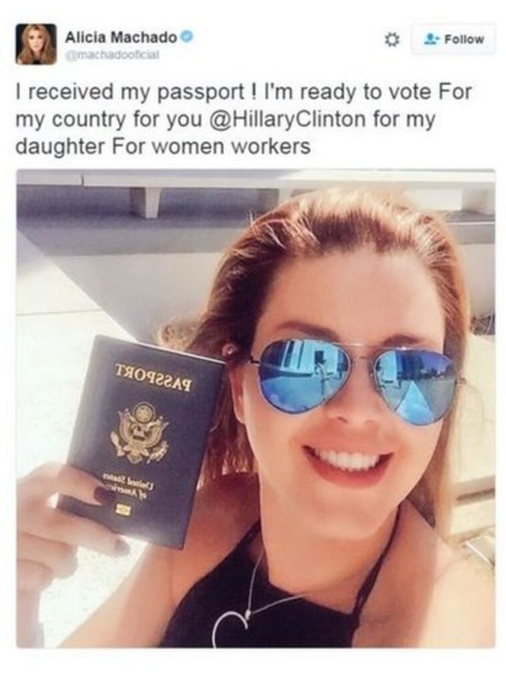 Resultado de imagen para ALICIA MACHADO SE NACIONALIZA