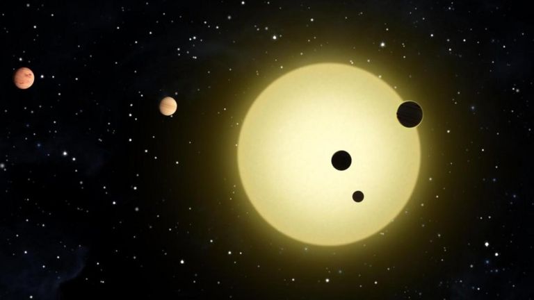 Ilustración de exoplanetas