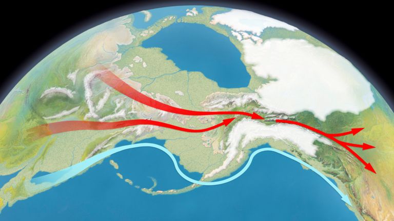 Ilustración sobre cómo habría sido Beringia.