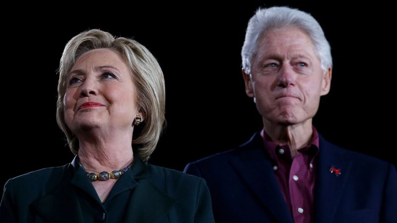 Hillary Clinton y Bill Clinton.