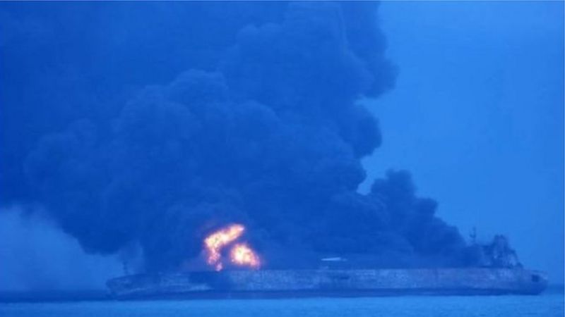 کشتی "سانچی" متعلق به شرکت ملی نفتکش ایران حامل ۱۳۶ هزار تن میعانات گازی بود