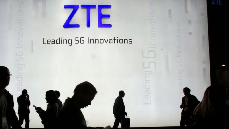 ZTE stand during the Mobile World Congres