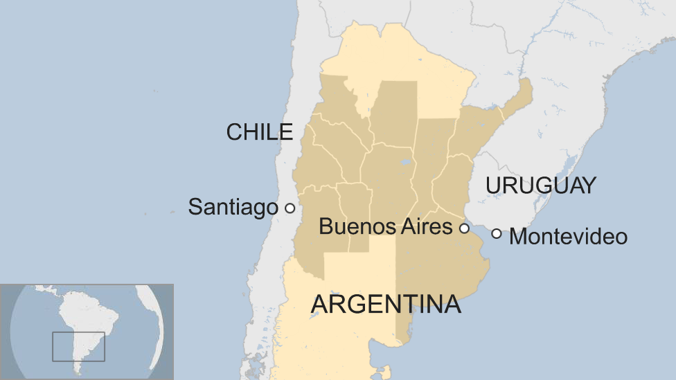 Mapa de Argentina y las regiones afectadas por el mal tiempo