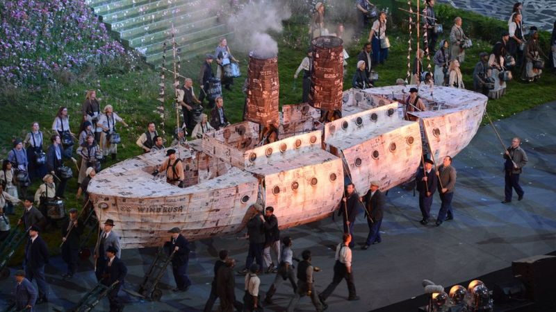 Réplica del Windrush en las Olimpiadas de 2012 en Londres.