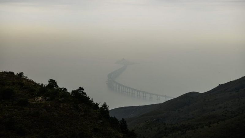 Vista aérea del puente.