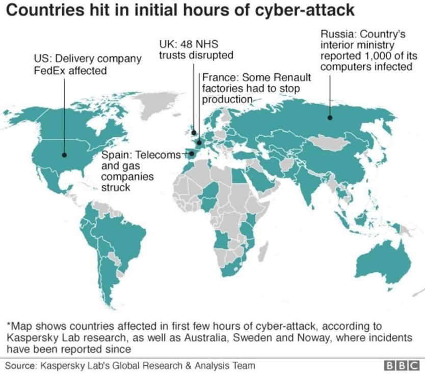 150 nước bị WannaCry