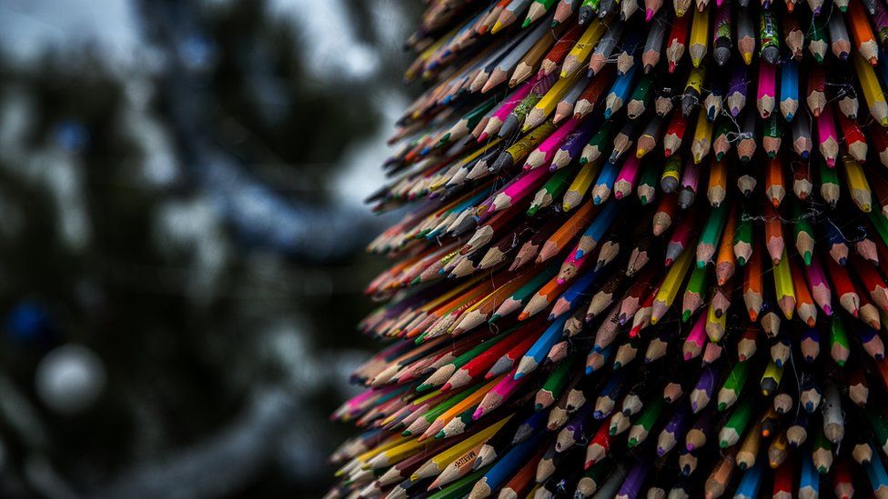 Ялинка з олівців у Доброславі