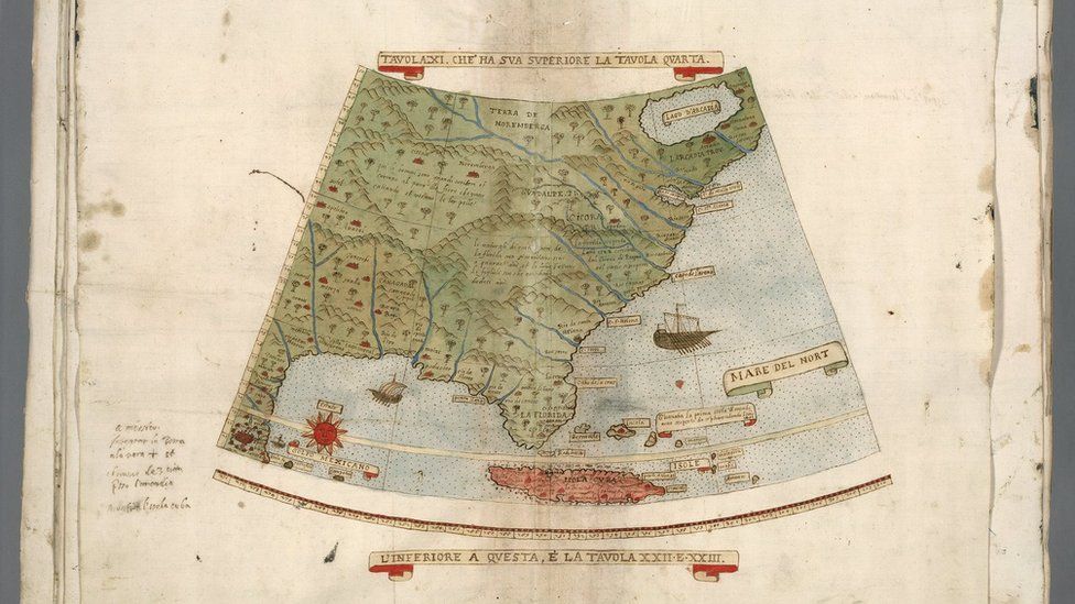 Aquí muestra la costa Este de Estados Unidos, Cuba... y parte del Golfo de México. (Foto gentileza de David Rumsey Map Collection).