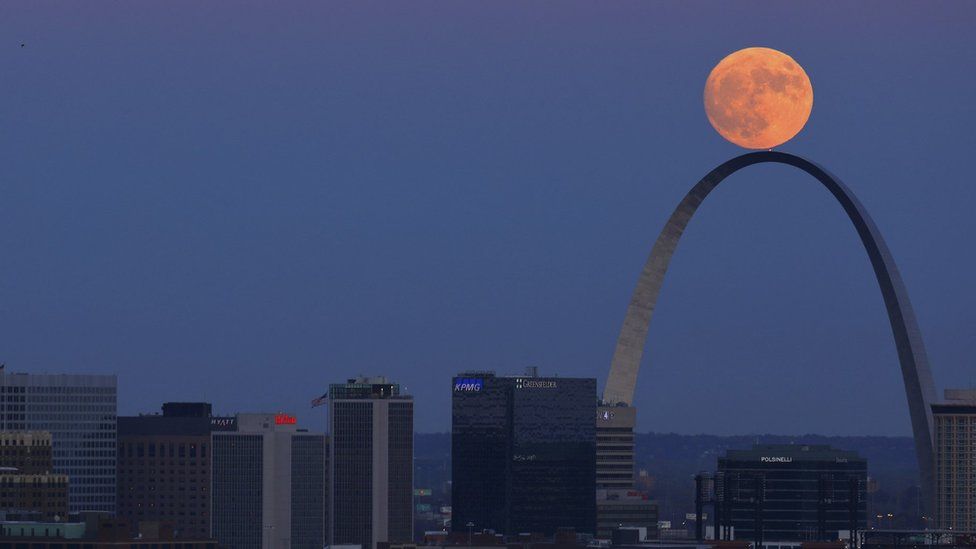 Superluna desde St Louis, EE.UU.