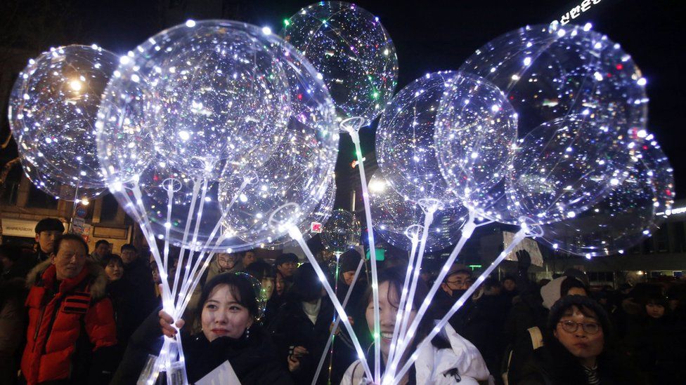 Празднование Нового года в Сеуле