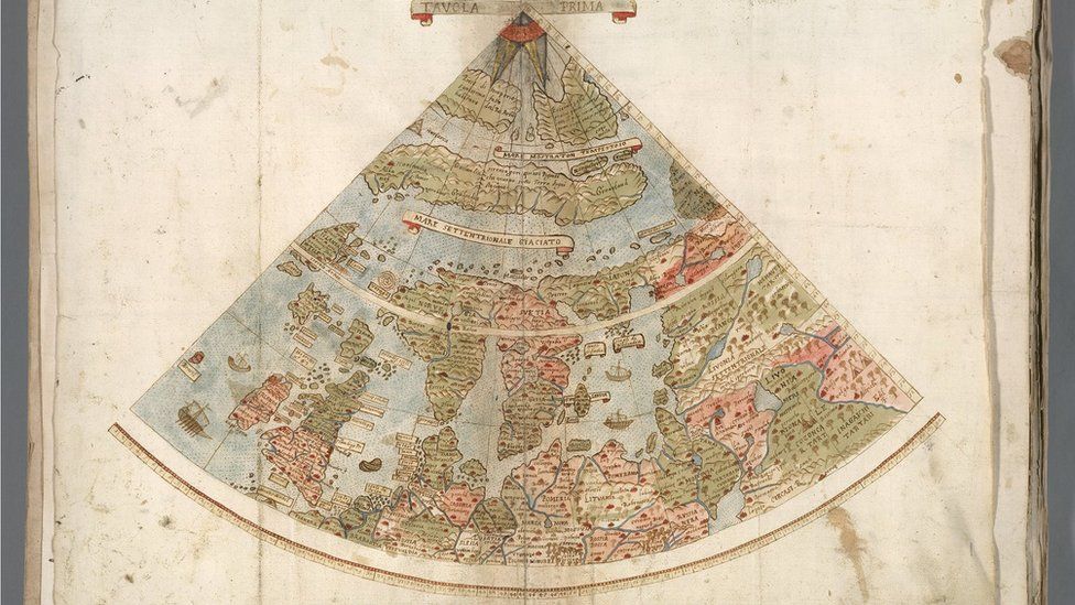 Así dibujó Monti el Norte de Europa. (Foto gentileza de David Rumsey Map Collection).