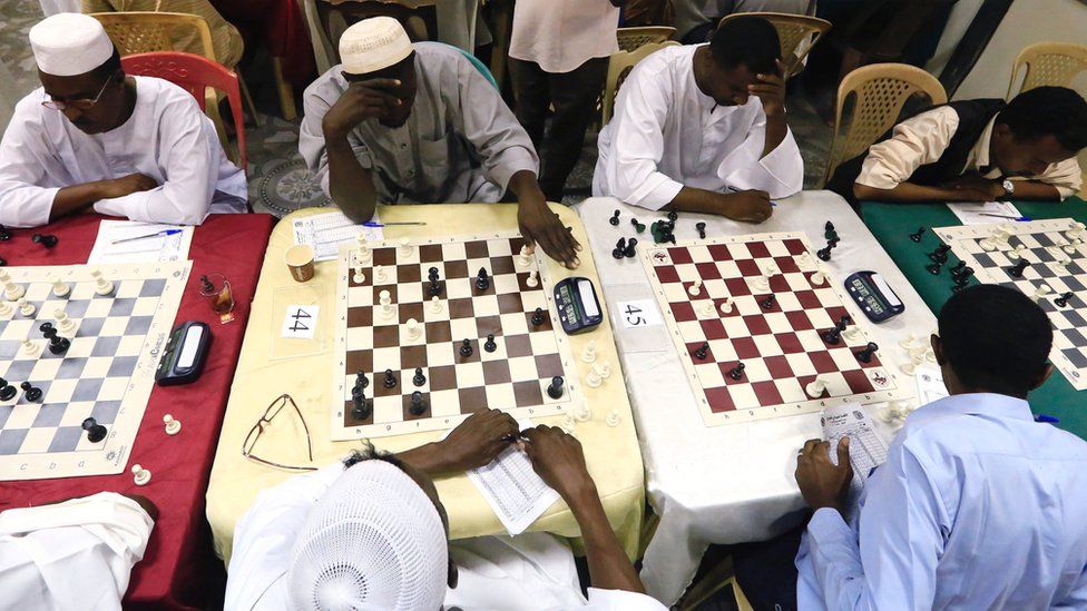 Chess players in Khartoum, Sudan - Friday 29 September 2017