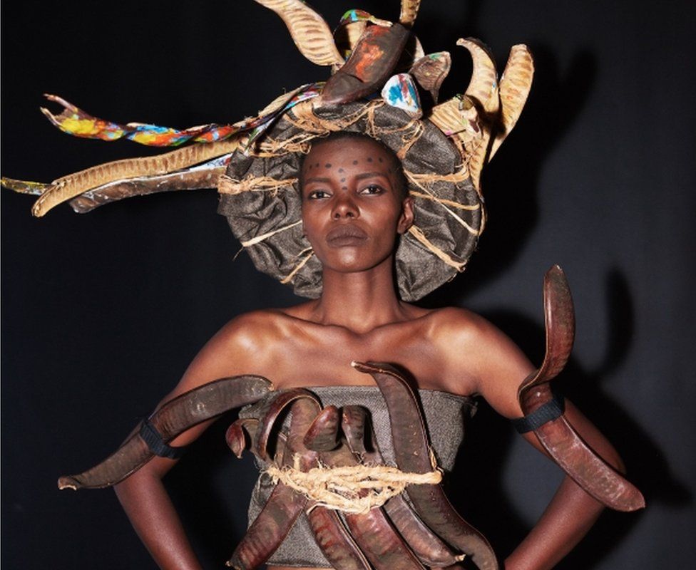 Lilian Ericaah Maraule, Miss Tanzania 2017 prepares backstage in her National Costume at Planet Hollywood Resort ^ Casino on November 18, 2017. The National Costume Show is an international tradition where contestants display an authentic costume of choice that best represents the culture of their home country. The Miss Universe contestants are touring, filming, rehearsing and preparing to compete for the Miss Universe crown in Las Vegas, Nevada.