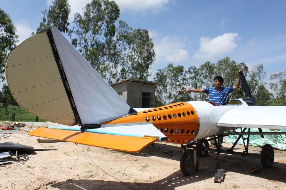 Paen Long with his plane