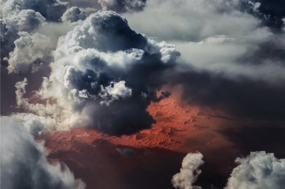 Clouds over the Sahara desert