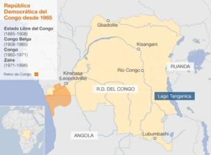 Mapa de RD Congo