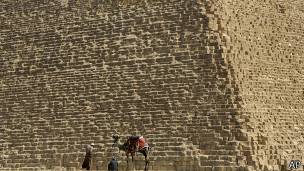 Detalle de una de las pirámides de Egipto