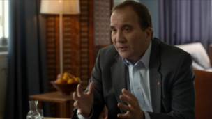 Candidato social-democrata Stefan Löfven (Crédito: SVA)