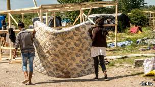 campamento de refugiados en Calais