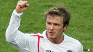 David Beckham capitán de la selección inglesa de fútbol