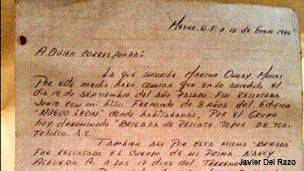 Carta que escribió Martha Ongay a quienes la rescataron de los escombros del sismo de 1985 en Ciudad de México
