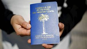 La libreta de acuerdo de unión civil.