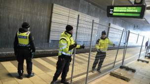 Valla en la estación de Kastrup