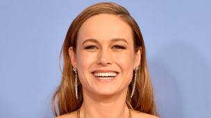 Brie Larson con su Globo de Oro