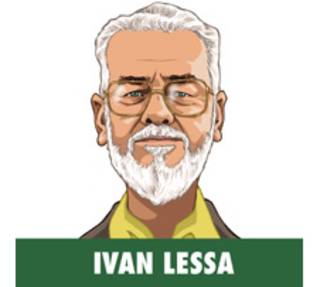 Ivan Lessa em ilustração de Baptistão