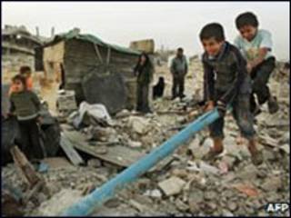 Palestinos em Gaza
