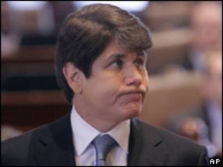 Rod Blagojevich pouco antes de ser destituído (AP)