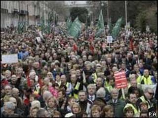 Protesto na Irlanda