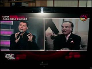 Menem na atração de TV 'Gran Cuñado'
