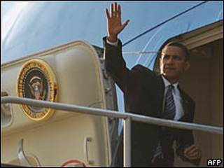 O presidente dos Estados Unidos, Barack Obama, embarca para viagem ao Oriente Médio nesta terça-feira (AFP)