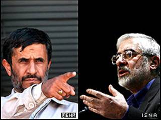 میرحسین موسوی و محمود احمدی نژاد