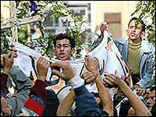 متظاهرون اقباط