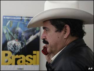 O presidente deposto de Honduras, Manuel Zelaya