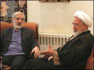 عکس آرشیوی از دیدار مهدی کروبی و میرحسین موسوی