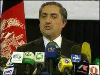 O candidato da oposição, Abdullah Abdullah