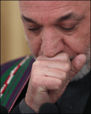 حامد کرزی در کنفرانس خبری پس از اعلام پیروزی