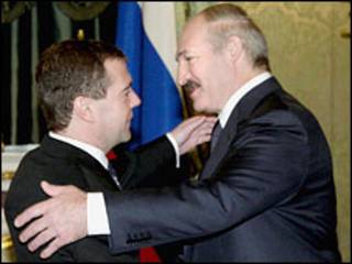 Лукашенко і Медвєдєв у Крмілі, грудень 2009 року