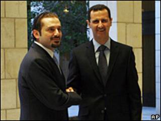 بشار الأسد وسعد الحريري