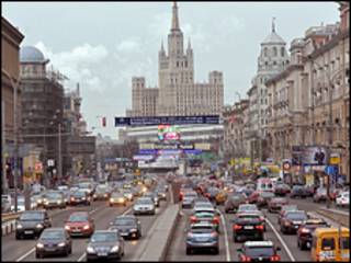 Пробка на дороге Москвы