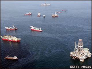 Operación de limpieza en el Golfo de México