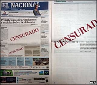 Jornal El Nacional nesta quarta-feira