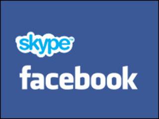 Логотипы Skype и Facebook