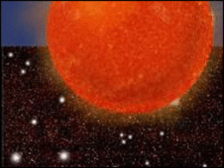 Estrella enana roja en galaxia elíptica (Imagen: Universidad de Yale)