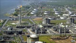 Des installations de Shell au Nigeria.