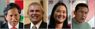 Alejandro Toledo, Luis Castañeda, Keiko Fujimori, Ollanta Humala